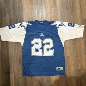 Vintage Starter Jersey Emmmitt Smith Cowboys Men XL #22‎ Nylon 1995